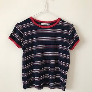 Pull&Bear Contrast Stripe T-Shirt